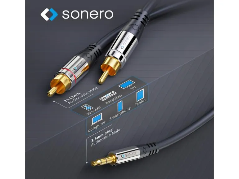 sonero Audio-Kabel 3.5 mm Klinke - Cinch 3 m