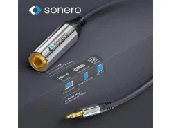 sonero Audio-Kabel 3.5 mm Klinke mit Nylonmantel 1 m