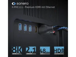 sonero Kabel Ultra High Speed HDMI 2.1 8K HDMI - HDMI, 2 m