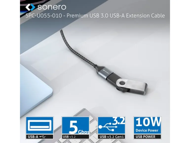 sonero USB 3.0-Verlängerungskabel USB-A - USB-A 2 m