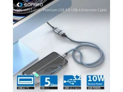 sonero USB 3.0-Verlängerungskabel USB-A - USB-A 2 m
