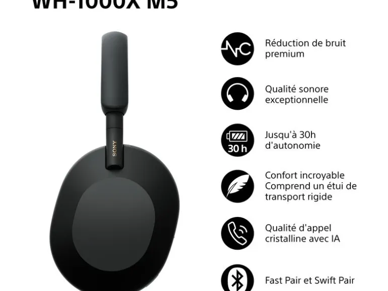 Sony Over-Ear-Kopfhörer WH-1000XM5SA Schwarz