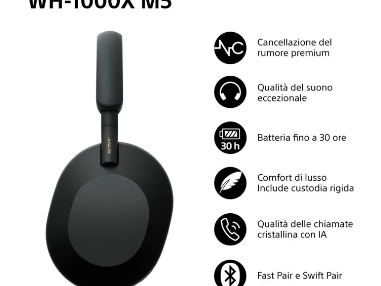 Sony Over-Ear-Kopfhörer WH-1000XM5SA Schwarz