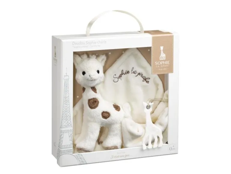 Sophie la girafe Geschenkset Schmusetuch und Plüschtier