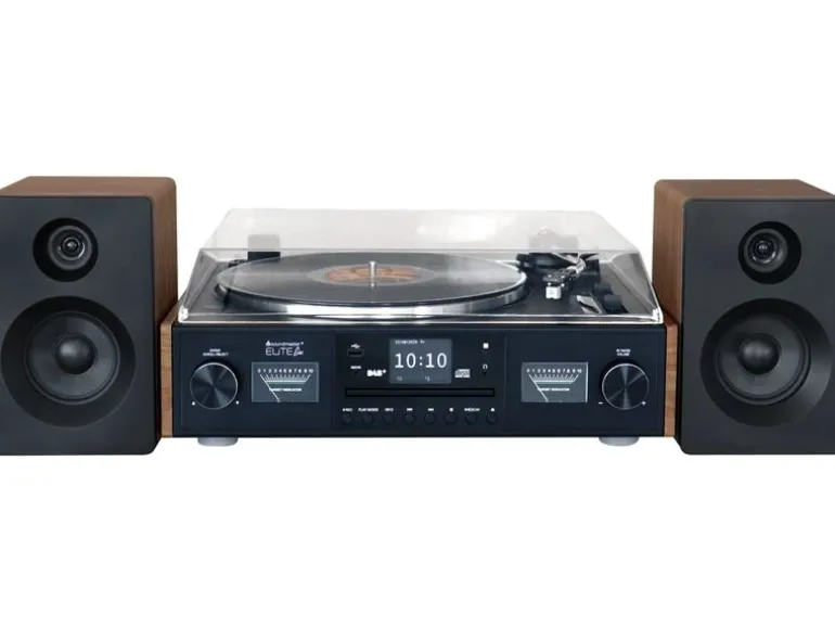 soundmaster Stereoanlage PL920 Schwarz/Braun