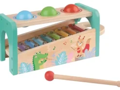 Spielba Holzspielwaren Musikspielzeug Hammerspiel mit Xylofon