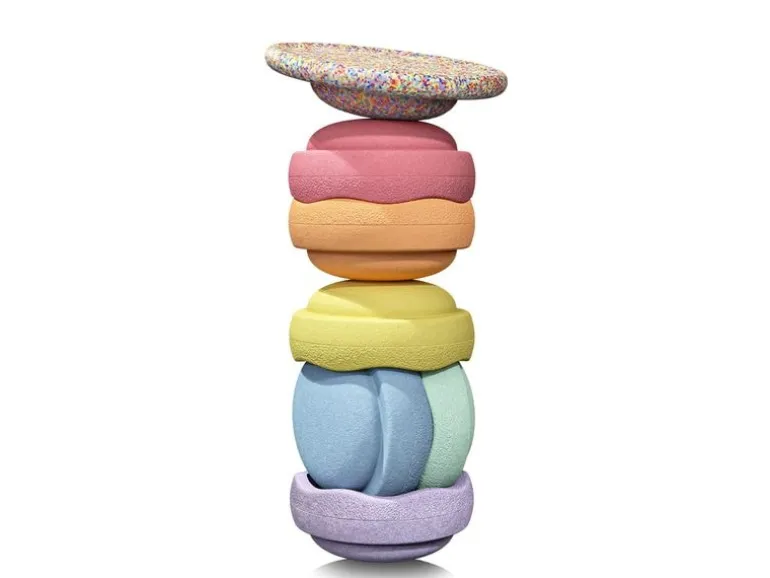 Stapelstein Beschäftigungsspielzeug Rainbow Set Pastel