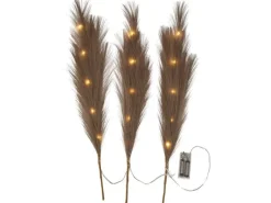 Star Trading Dekorativer Zweig Plumes Indoor, Braun, 65 cm Höhe