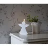 Star Trading LED Grabkerze Flamme Angel, Weiss