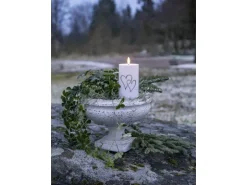 Star Trading LED Grabkerze Kerze Heart Warmweiss, 1 LED