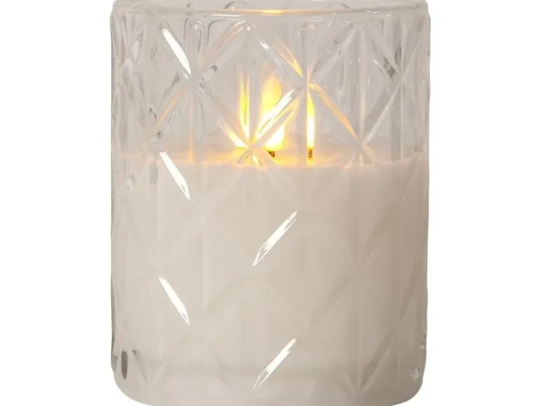 Star Trading LED-Kerze Flamme Romb, Ø 10 x 12.5 cm, Transparent