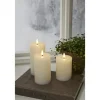 Star Trading LED-Kerze Flamme Flow, Ø 7.5 x 12.5 cm, Weiss