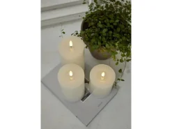Star Trading LED-Kerze Flamme Flow, Ø 7.5 x 12.5 cm, Weiss
