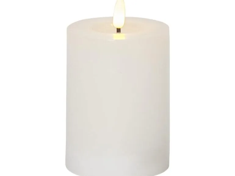 Star Trading LED-Kerze Flamme Flow, Ø 7.5 x 12.5 cm, Weiss