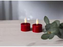 Star Trading LED Teelichter Set 2 Pack Flow 5 cm – rot