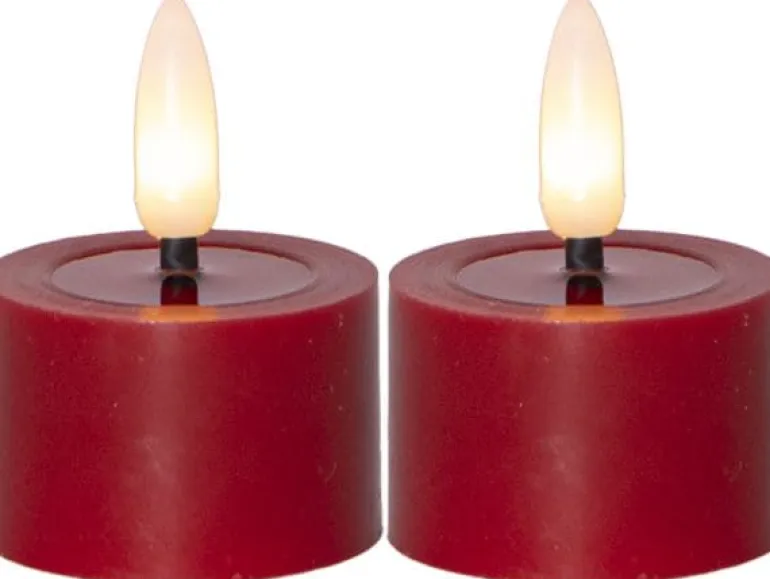 Star Trading LED Teelichter Set 2 Pack Flow 5 cm – rot