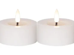 Star Trading LED Teelichter Set Flamme Flow 2 Pack, Weiss