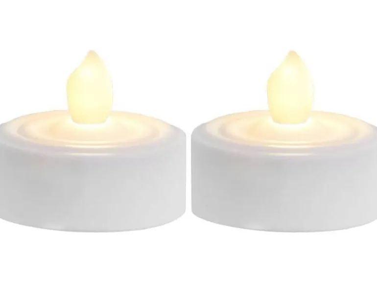 Star Trading LED Teelichter Set Paulo Ø 3.6 x 2.9 cm, Weiss, 2 Stk