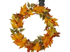 Star Trading Lichterkette Herbstkranz, 30 LEDs,  Ø 45 cm,