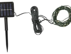 Star Trading Lichterkette Solar Dew Drop Micro, 100 LEDs, 740 cm, Grün