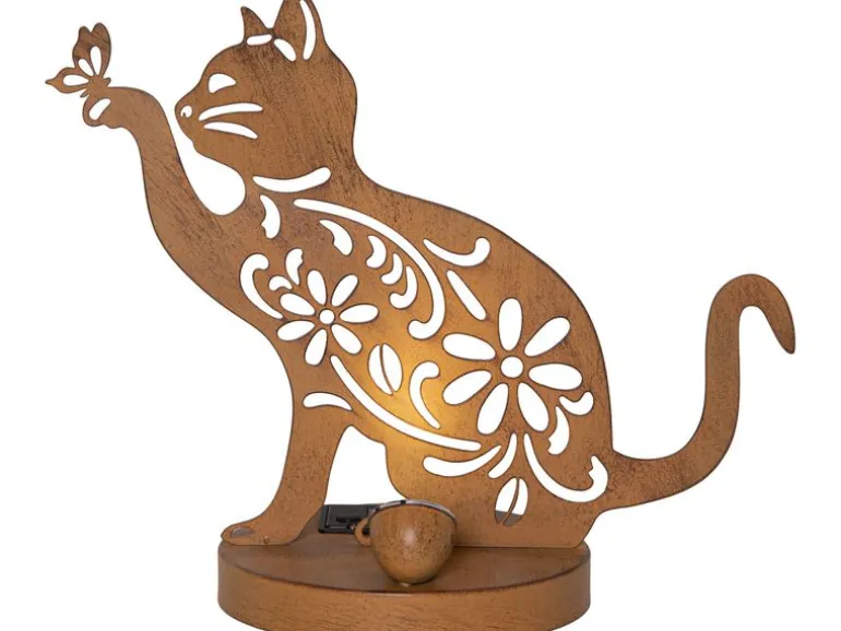 Star Trading Solar Decoration Oxicat Indoor, Outdoor, Warmweiss, Rost