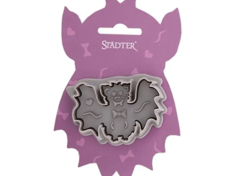 Städter Präge-Ausstecher Fledermaus 4.3 x 6 cm, Grau