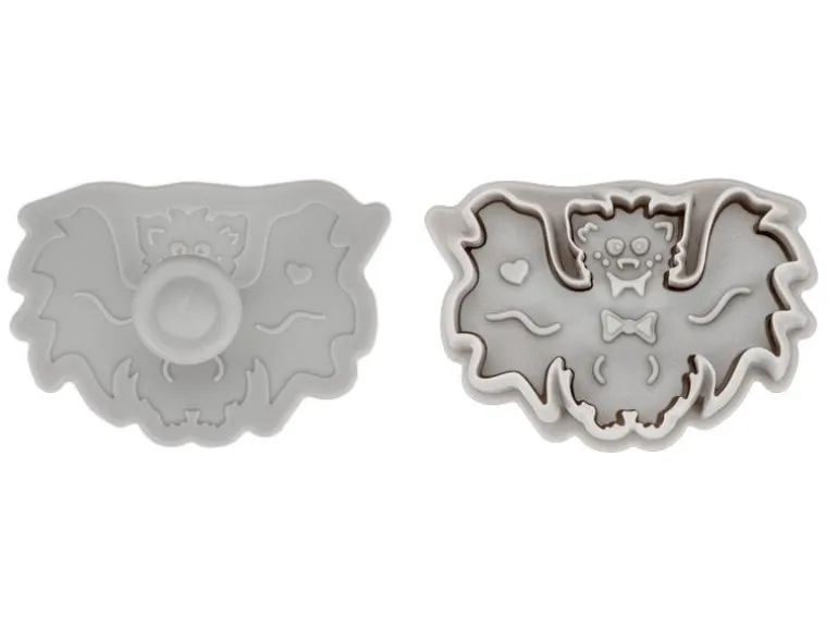 Städter Präge-Ausstecher Fledermaus 4.3 x 6 cm, Grau