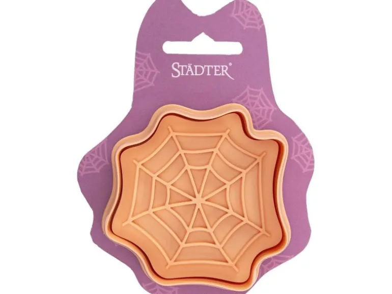 Städter Präge-Ausstecher Spinnennetz 4.3 x 7 cm, Apricot