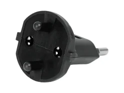 STEFFEN Fixadapter 2-Pol Deutschland CEE7 auf Schweiz T11 Schwarz