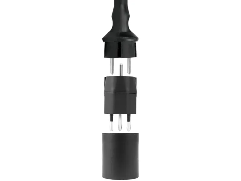 STEFFEN Fixadapter 3-Pol Deutsch auf Stecker CH T12 schwarz, CEE7