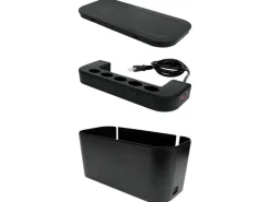 STEFFEN Kabelbox 5xT13 mit Schalter, Schwarz