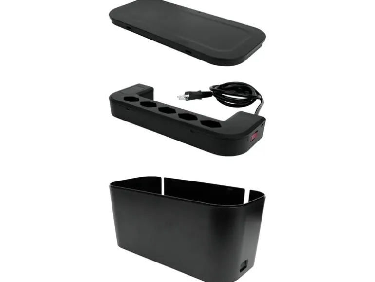 STEFFEN Kabelbox 5xT13 mit Schalter, Schwarz