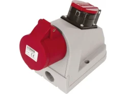 STEFFEN Wandsteckdose Kombi-Wandsteckdose CEE16/5 + T25 IP55