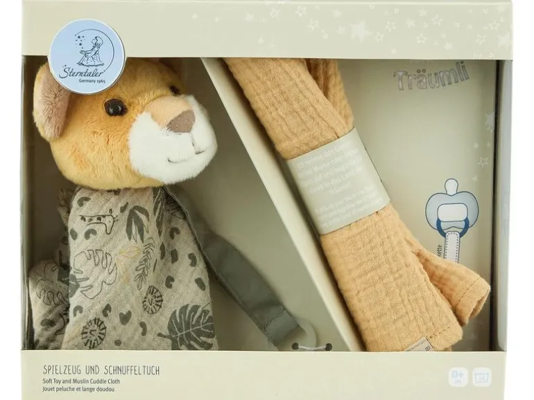 Sterntaler Geschenkset Löwe Leo Schmusetuch mit Schnullerband