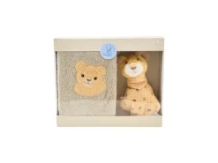 Sterntaler Geschenkset Löwe Leo Kinderhandtuch und Schmusetuch