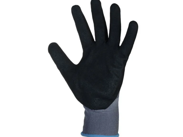 STRUCT Arbeitshandschuh Nylon, L, Grau/Schwarz, 1 Stück
