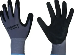 STRUCT Arbeitshandschuh Nylon, L, Grau/Schwarz, 1 Stück