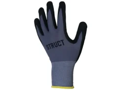 STRUCT Arbeitshandschuh Nylon, M, Grau/Schwarz, 1 Stück