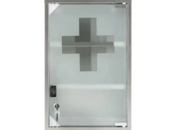 STRUCT Erste Hilfe Schrank 30 x 45 x 12 cm, Edelstahl