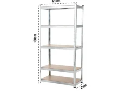 STRUCT Schwerlastregal B120 mit 5 Tablaren