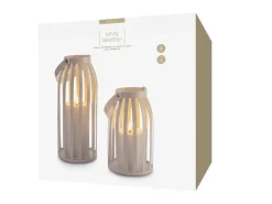 STT LED-Kerzen Set 2 Stück Weiss, 20 und 28 cm