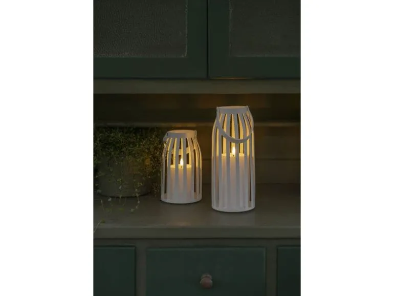 STT LED-Kerzen Set 2 Stück Weiss, 20 und 28 cm