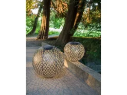 STT Windlicht Solar Antic Ball Emilia, Ø 30 cm, Marineblau