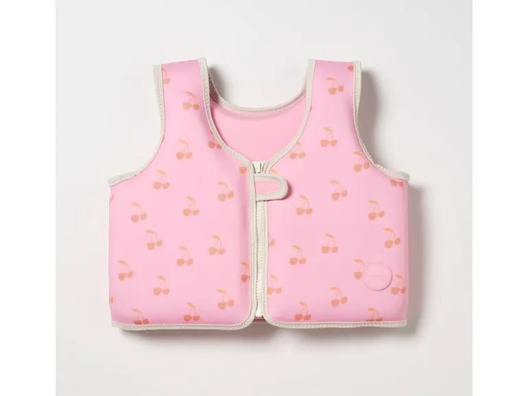 Sunnylife Kids Swim Vest 3-6 Cotton Candy Cherry Rosa