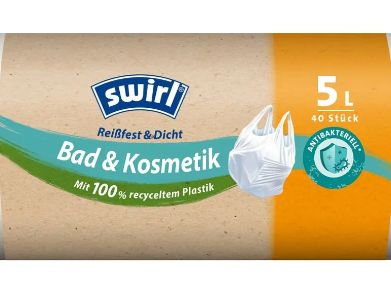 Swirl Müllbeutel Bad & Kosmetik 5 l, 40 Stück