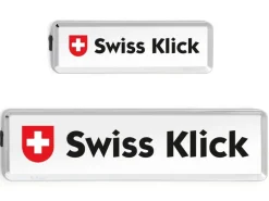 Swiss Klick Kennzeichenhalterset Langformat Chrom Glanz