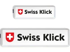 Swiss Klick Kennzeichenhalterset Langformat Chrom Matt
