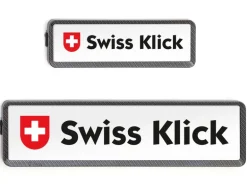 Swiss Klick Kennzeichenhalterset Langformat Carbon Look