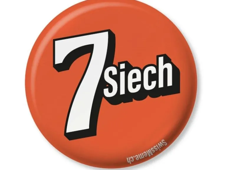 Swissmeme Button 7Siech, 3.8 x 3.8 x 0.5 cm