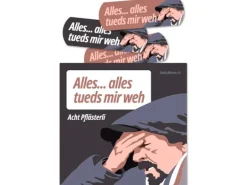 Swissmeme Pflaster "Alles tueds mir weh", 9 x 9 x 0.5 cm
